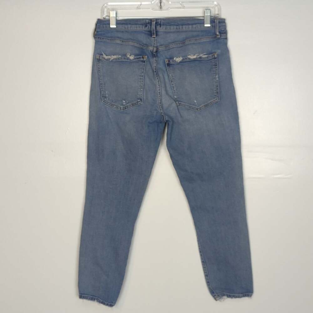 Agolde Distressed High Rise Cropped Jeans - Picture 2 of 12
